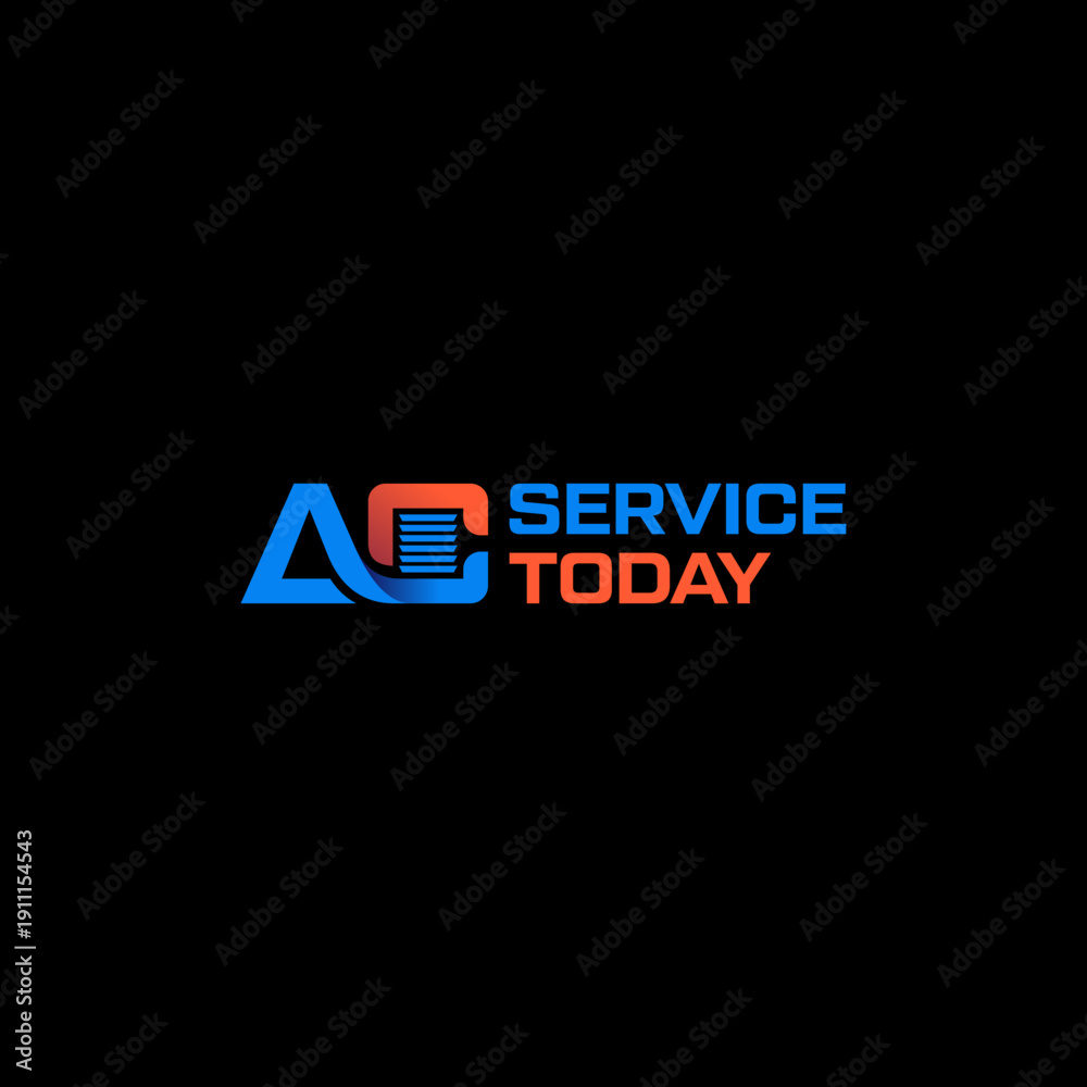 Obraz premium AC Service Today Logo Design 1.
