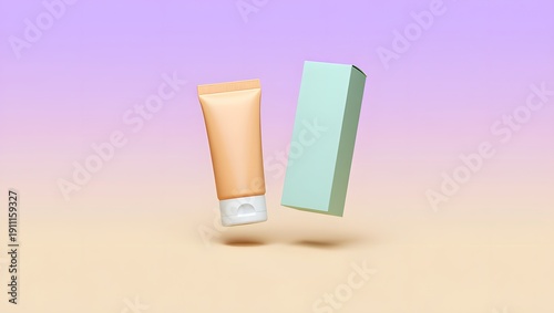 Wallpaper Mural Two tubes of skincare product placed next to each other on a light background. Torontodigital.ca