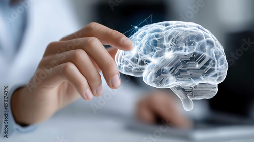 Wallpaper Mural Understanding psychology of AI insights, decision-making behavior analysis, artificial intelligence cognitive processes, machine learning psychology representation, with copy space Torontodigital.ca