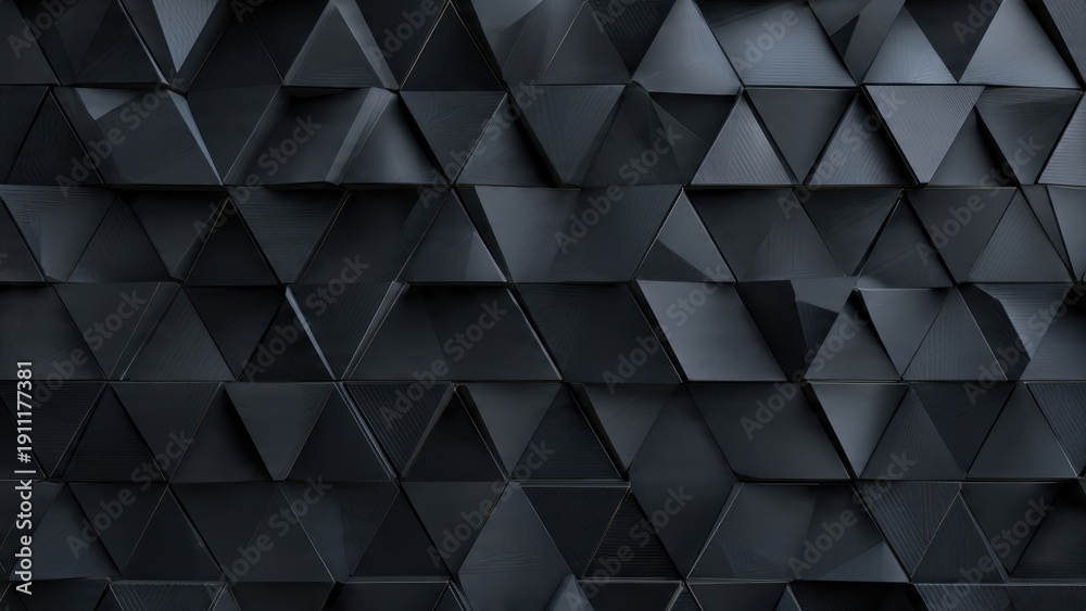Obraz premium Dark Geometric Triangle Abstract Background