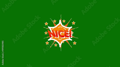 Nice, Limited Edition Comic Book Versus VS Background with Explosive Zap Effect, Bold Sound FX Text, Vintage Pop Art Radial Burst, Animated Halftone Dots 4K, Motion graphic on Green screen.