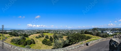 a view of a city from a hill