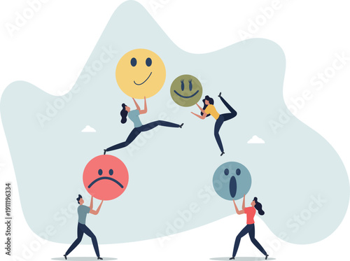 Emotional regulation and feeling control with mind skills.person's life situation and his activities.