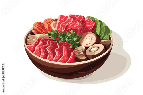 Bulgogi presented on dish isolated