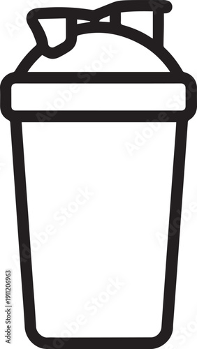 A sleek and minimalist protein shaker, embodying simplicity and functionality, perfect for health-conscious individuals.