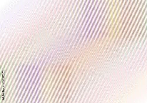 Diagonal line pattern with soft holographic gradient on transparent background - Purple and Orange