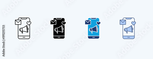 Social Promotion Multiple Icon Illustration Vector