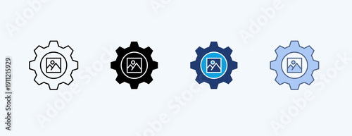 Content Optimization Multiple Icon Illustration Vector