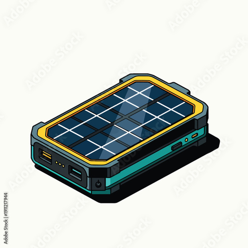 Portable Solar Power Bank for Outdoor Charging Needs.