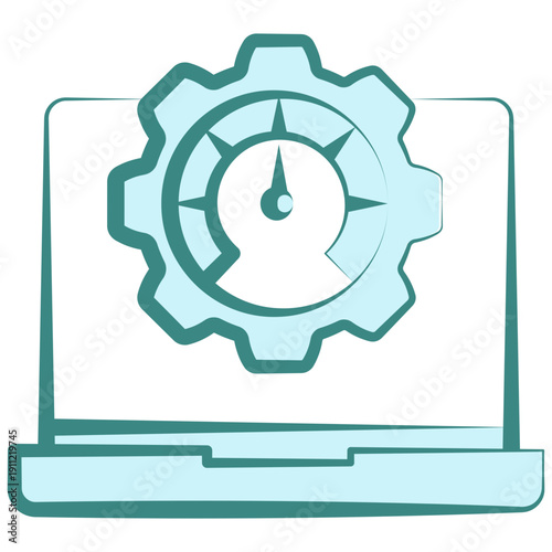 Optimization Hand Drawn Dual Tone Color Icon, Mini Illustration For Modern Concept, Ui, Ux Web And App Development. Related To Seo And Online Marketing.