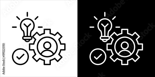 Competence Icon Sheet Black And White