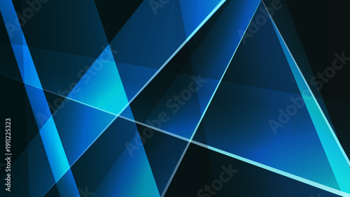 Cyan Abstract Geometric Energy Background With Dynamic Light