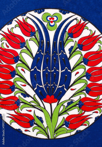 Tulip and carnation motifs, used by everyone in Turkish handicrafts, ceramics and tiles from the 12th century onwards.Turk tulips background