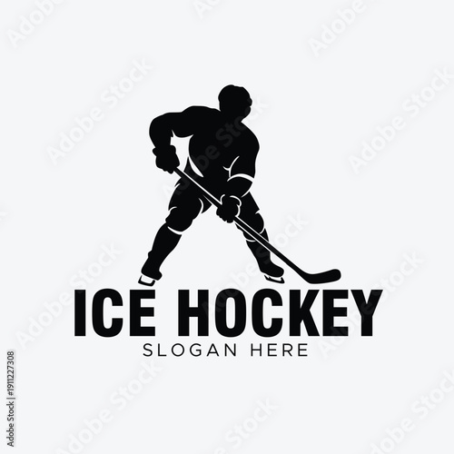 ice hockey club logo vector design