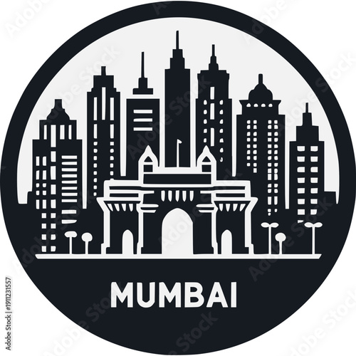 Mumbai Skyline Vector Icon