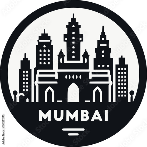 Mumbai Skyline Vector Icon