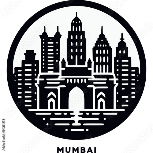 Mumbai Skyline Vector Icon