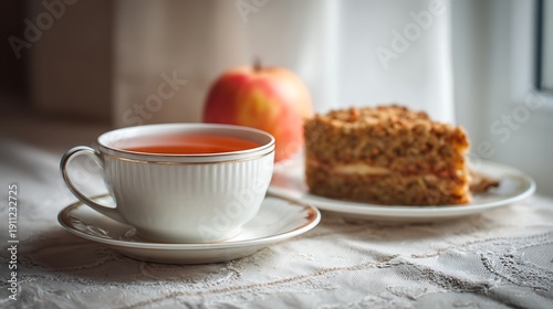 Wallpaper Mural Elegant Afternoon Tea with Cake and Fruit / ケーキとフルーツを添えたエレガントなアフタヌーンティー Torontodigital.ca