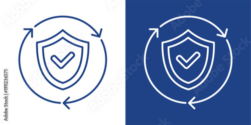 Governance Blue And White Icon Style Collection