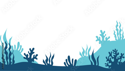 Ocean  Flor Silhouette Illustration 