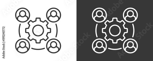 Facilitator Icon Set Vector Collection Isolated In Black And White