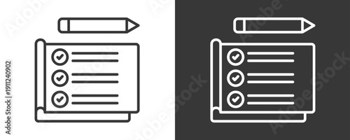 Assessment Icon Set Vector Collection Isolated In Black And White