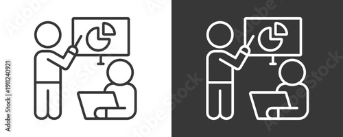 Trainee Icon Set Vector Collection Isolated In Black And White