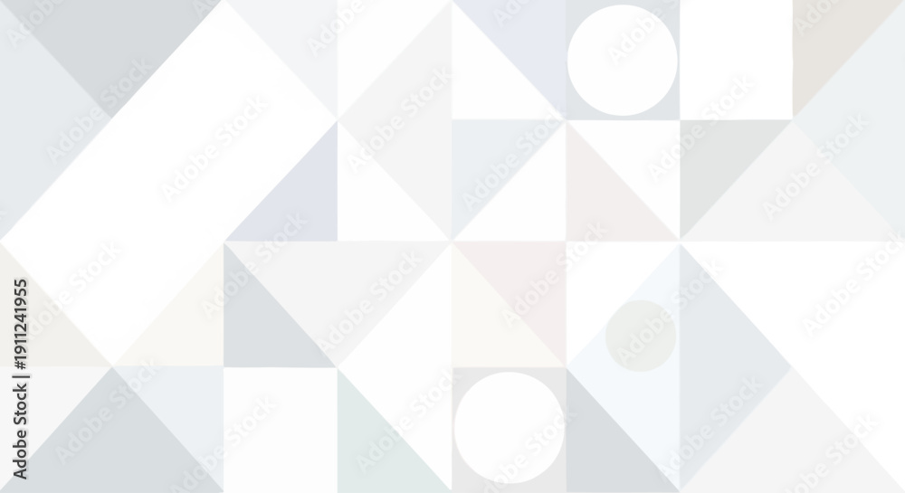 Obraz premium Geometric shapes in a landscape composition viewed from above with abstract illustrations