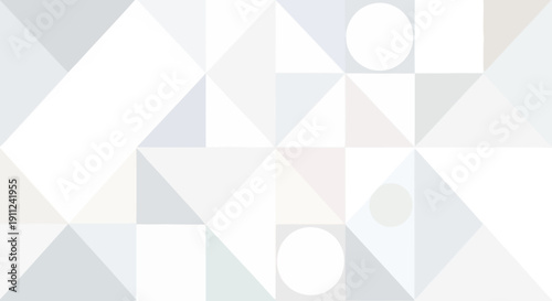 Geometric shapes in a landscape composition viewed from above with abstract illustrations