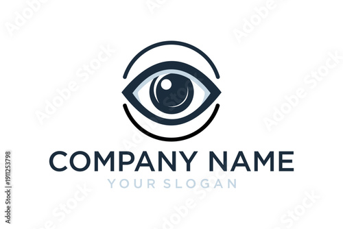 Modern Eye Icon Logo for Vision, Security, or Tech Company Branding