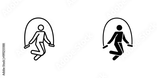 Silhouette person jumping with joy under umbrella in rain outdoor happiness concept vector illustration