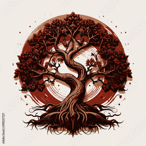 Beautiful Bonsai Tree with Colorfull design
