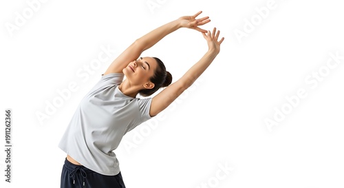 A woman stretching and doing yoga