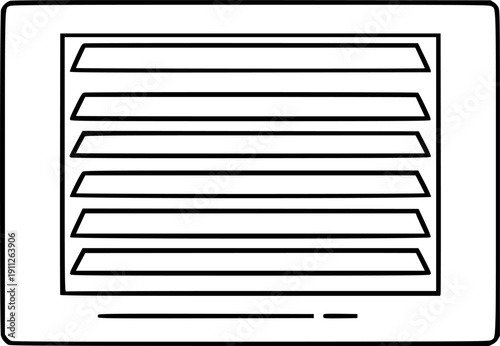 Air vent vector outline ,line set illustration ventilation grate on white background .Isolated outline,line set icon air vent .
