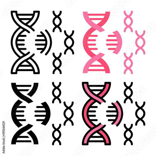 Genetic mutation Icon set collection � Complete icon pack collection for Diagnosis Cancer theme needs
