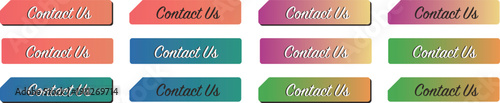 Contact Us CTA button variation set お問い合わせボタン デザイン違い ベクター素材