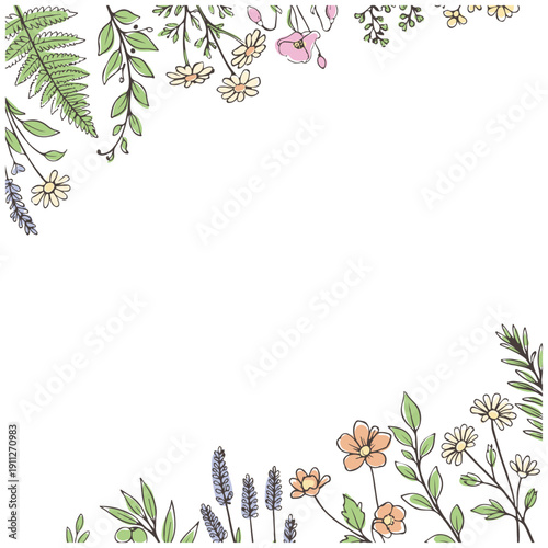 ボタニカルコーナーフレーム（スクエア）／Botanical Corner Frame Square