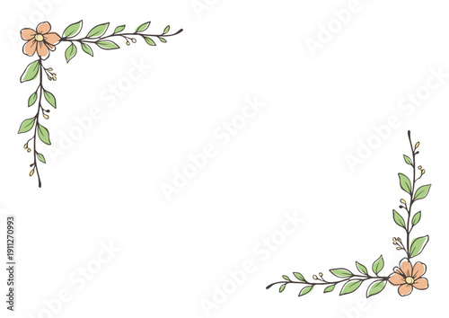 ナチュラルボタニカル横長フレーム／Natural Botanical Horizontal Frame