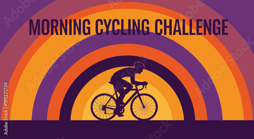 Dynamic Morning Cycling Challenge Vibrant Abstract Background