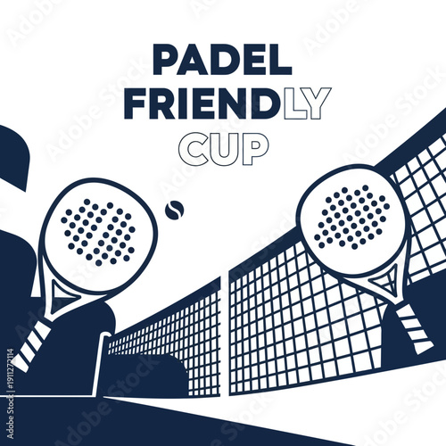 Dynamic Padel Friendly Cup Tournament Graphic Design Sport Event