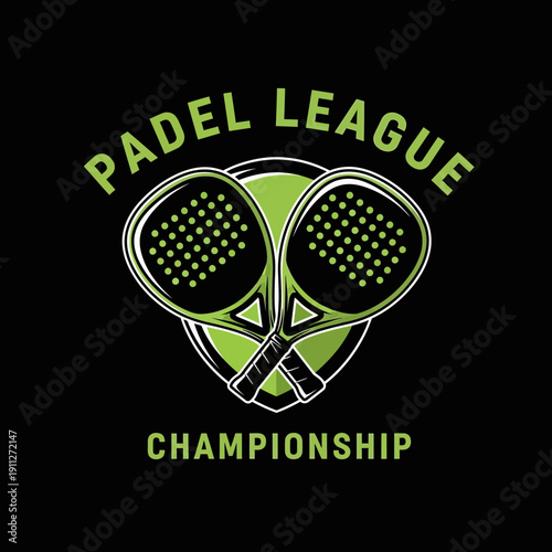 Dynamic Padel League Championship Logo Design For Sports Enthusiasts