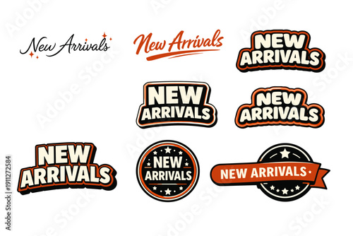 New arrivals typography design collection with vintage and modern styles