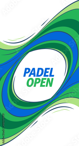 Dynamic Padel Open Sport Event Abstract Wave Design