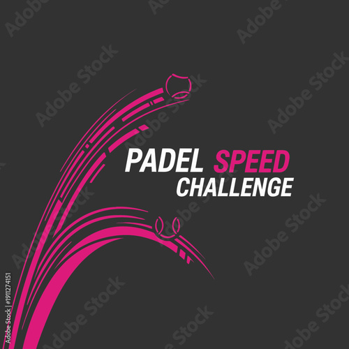Dynamic Padel Speed Challenge Sports Event Graphics Modern Design