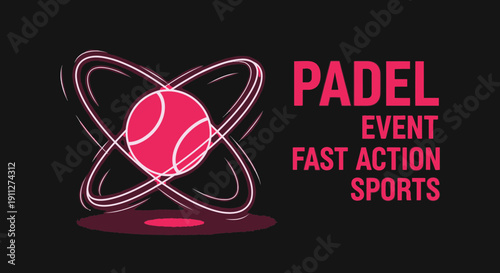 Dynamic Padel Tennis Event Fast Action Sports Graphics