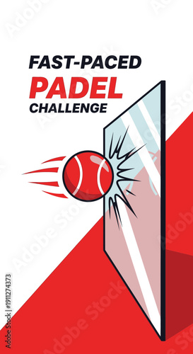 Dynamic Padel Tennis Imagery: High-Speed Ball Impact and Glass Panel Shattering