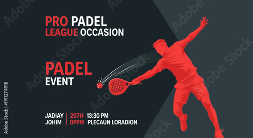 Dynamic Pro Padel League Event Announcement Graphic
