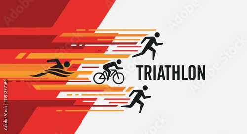 Dynamic Triathlon Sports Action Motion Graphics Background
