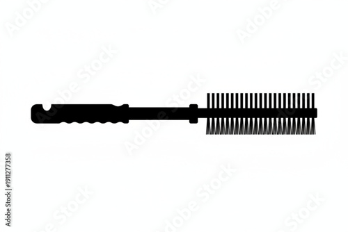 Cleaning Brush Silhouette: A minimalist silhouette of a cleaning brush, showcasing its functional design for efficient cleaning, with an eye-catching design.