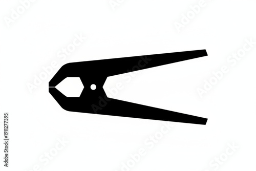 Sleek Clamp Silhouette: A precise, bold silhouette of a clamp, meticulously crafted to grab your attention with its minimalist design and functional aesthetic.